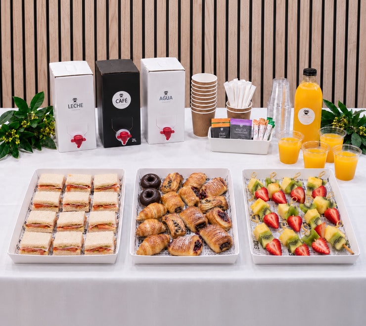 Menú VIP de desayuno y coffee break para empresas en Madrid